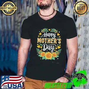 Happy Mothers Day Cute Floral For Women Mom Grandma Shirt