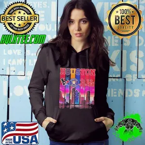 Houston Skyline With Major Sports Teams Shirt