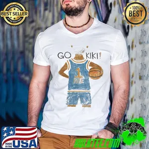 Kiki Rice Go Kiki Illustration UCLA Bruins Basketball 2025 NCAA Big Ten Conference Painting shirt
