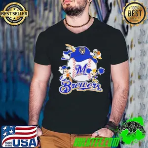 Mickey and friends Milwaukee Brewers baseball shirt