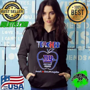 New York Giants teacher apple teach love inspire shirt