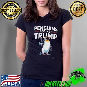 Penguin Flippers Up Resist Funny Penguins Against Trump Shirt