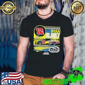 Ryan Blaney 12 Checkered Flag Sports Menards Darlington Raceway Throwback Car shirt