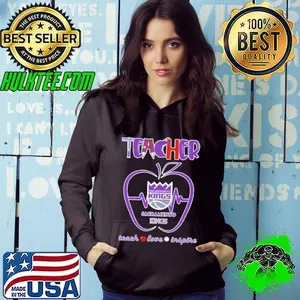 Sacramento Kings teacher apple teach love inspire shirt