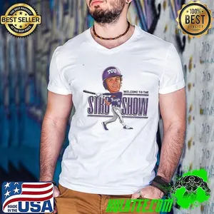 Sawyer Strosnider TCU Horned Frogs welcome to the Stro Show baseball graphic shirt