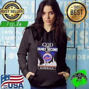Skyline God First Family Second Then New York Mets Baseball Shirt