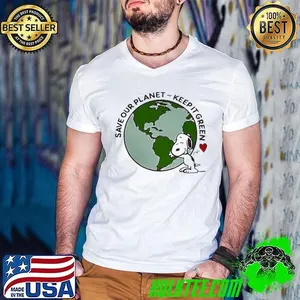 Snoopy earth save our planet keep it green shirt