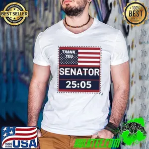 Thank you Senator Cory Booker 25 hours 5 minutes American flag shirt