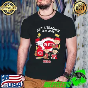 The Peanuts just a teacher who love Cincinnati Reds shirt