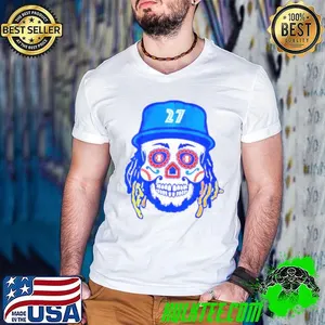 Vladimir guerrero jr skull Canadian-Dominican professional baseball first baseman T-Shirt