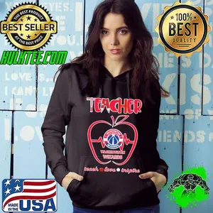 Washington Wizards teacher apple teach love inspire shirt