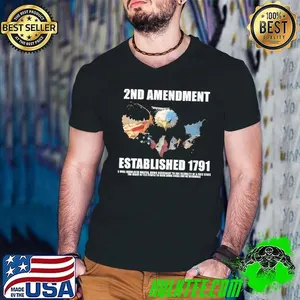 2nd amendment established 1791 a well regulated being eagle shirt