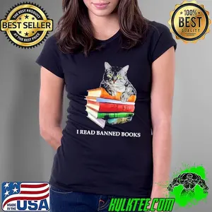 Cat I read banned books shirt