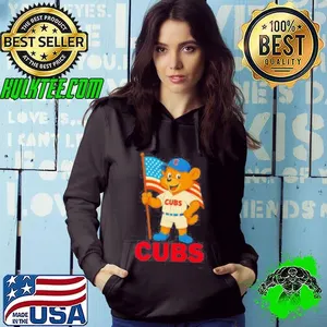Chicago Cubs Clark mascot American flag shirt