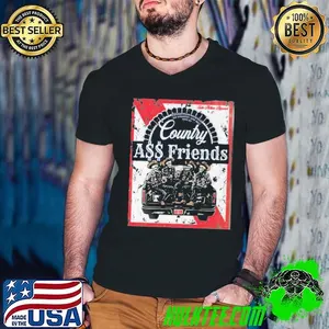 Country A$$ Friends skeleton cowboy shirt