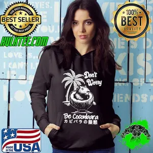 Don’t worry be coconbara palm tree capibara shirt