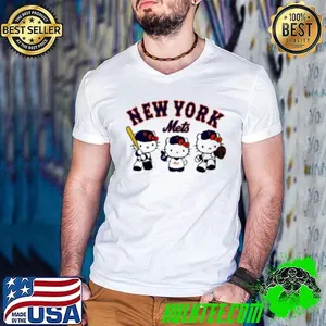 Hello Kitty x New York Mets MLB Baseball shirt