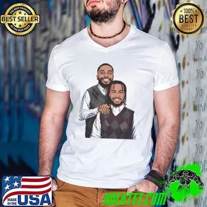 Jalen Brunson x Mikal Bridges Step Brothers cartoon shirt