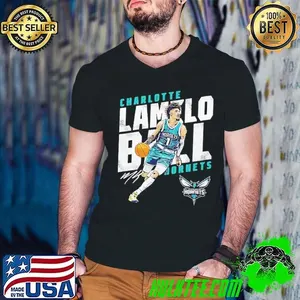 LaMelo Ball Charlotte Hornets basketball player slant signature shirt