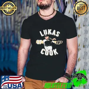 Lukas Cook 17 Purdue Boilermakers Baseball NCAA Division I Portrait shirt