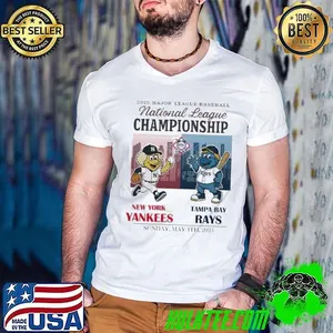 New York Yankees vs Tampa Bay Rays National League 2025 Major league baseball shirt