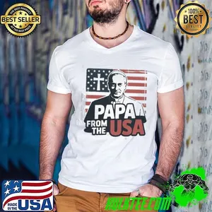 Papa From The USA Christian New Pope Robert Francis Prevost Leo XIV Catholic Faith Shirt