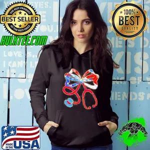 Patriotic Nurse Bow Stethoscope shirt