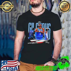 Shai Gilgeous Alexander Oklahoma City Thunder 2025 NBA Basketball graphic signature shirt