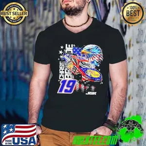 Chase Briscoe Joe Gibbs Eagle Usa Flag racing team collection bass shirt