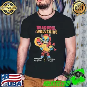 Deadpool and Wolverine Ryan Reynolds Hugh Jackman signature shirt