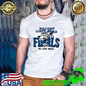 Minnesota Timberwolves 2025 Western Conference Finals Wolves back logo shirt