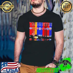 Washington sports City Skiline logo team shirt
