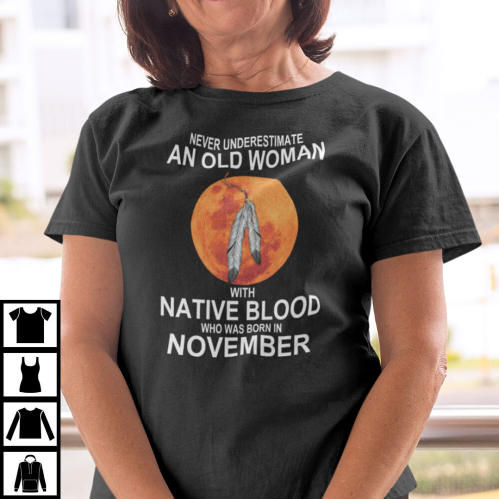 Never Underestimate Old Woman With A Teaching Degree shirt