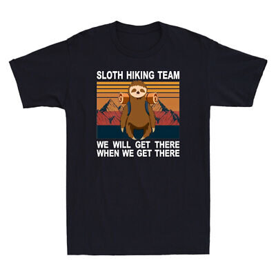 Pretty Sloth Hiking Team We Will Get There When We Get There Vintage Shirt